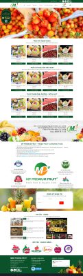 Giao diện website bán hoa quả