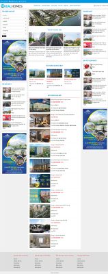 Giao diện website bán bất động sản
