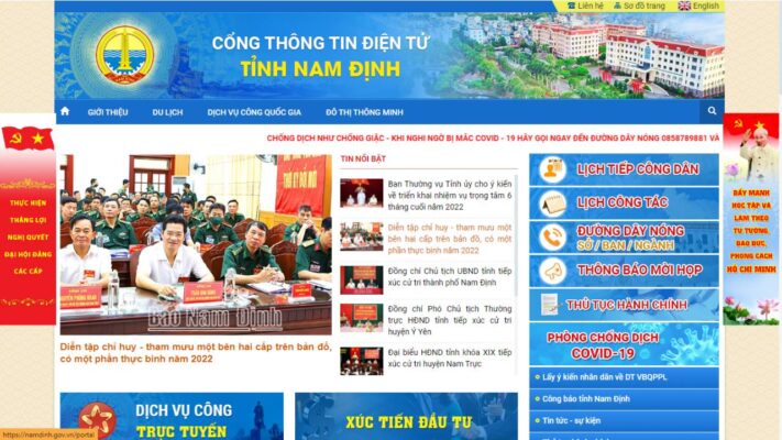 website tỉnh Nam Định